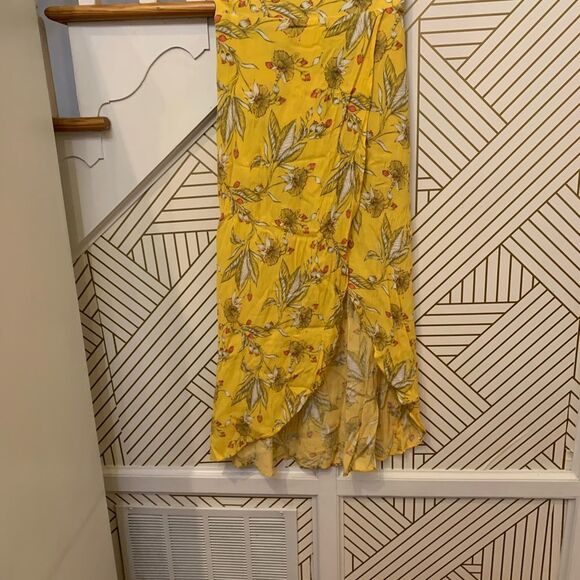 Express Floral Boho Wrap Maxi Skirt Yellow - Picture 4 of 9